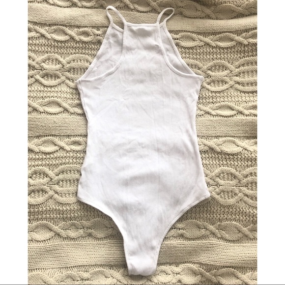 Ribbed White Bodysuit - Picture 2 of 4